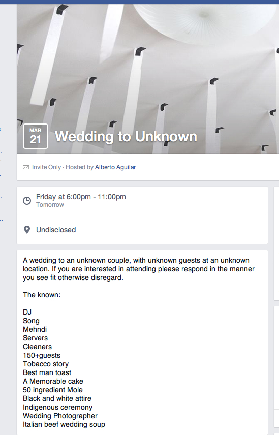 52 Wedding to Unknown, 2014